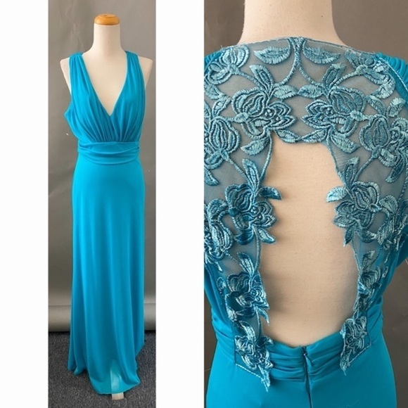 BLUE Stretchy Dress - Picture 1 of 9